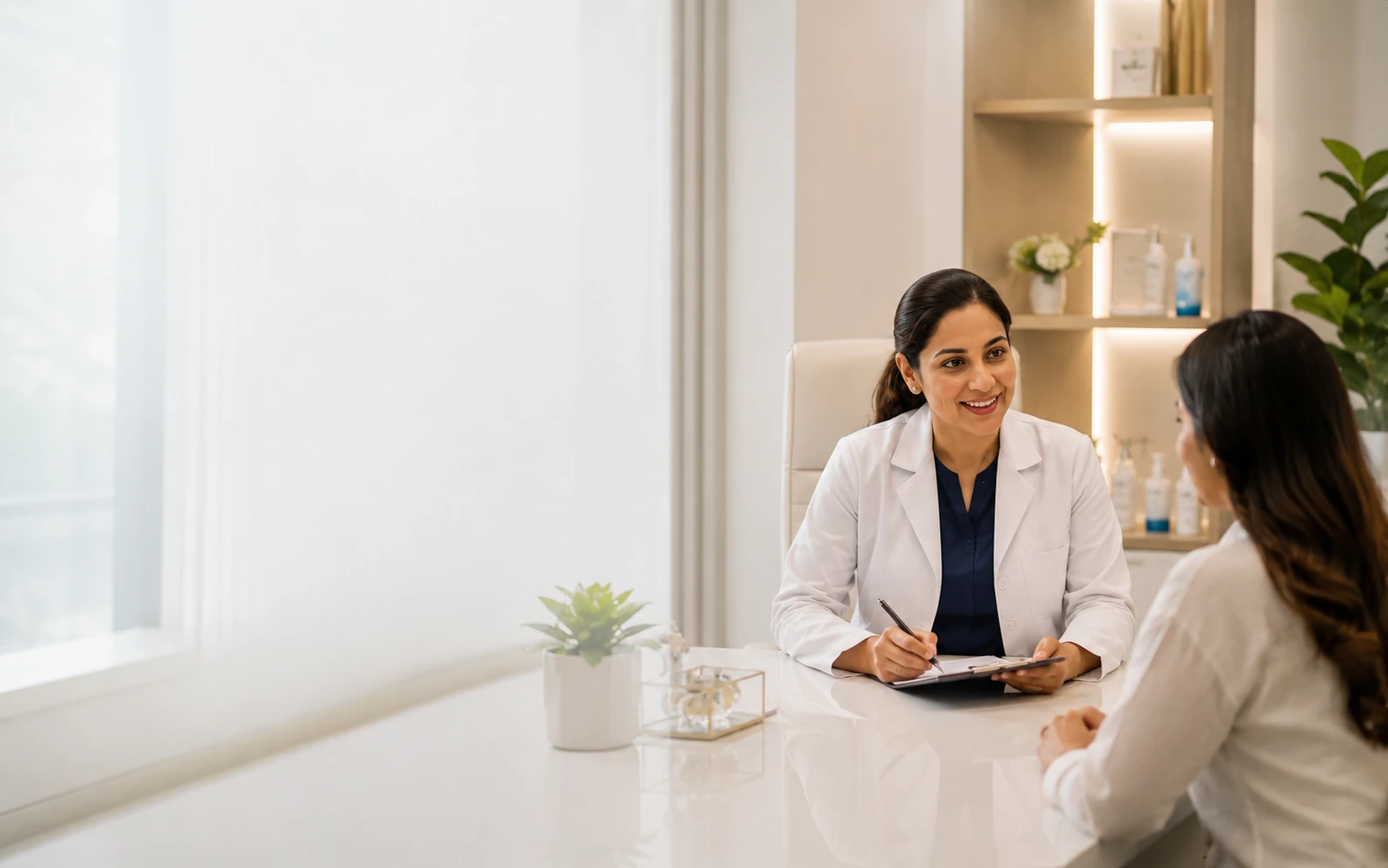 Doctor consultation for aesthetic skin treatments at Dr. Thind's Homeopathic Clinic in Mohali